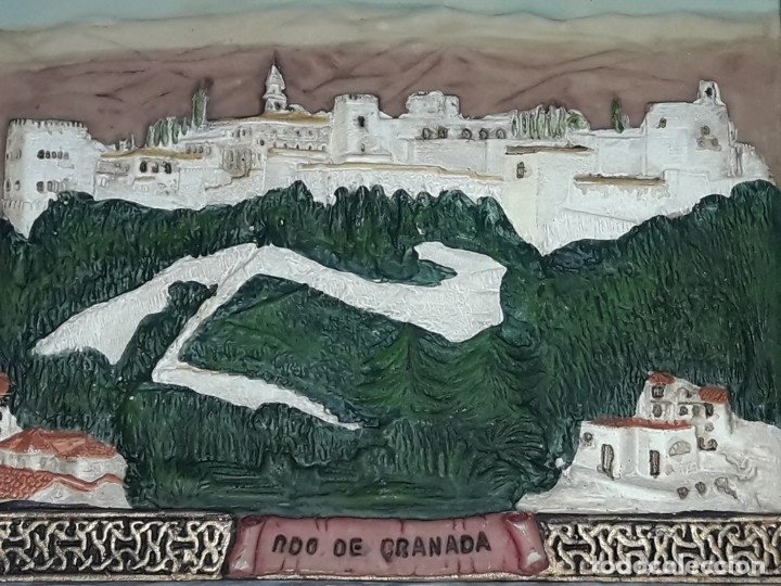 Otros objetos de arte: Bella placa de relieve Granada - Foto 4