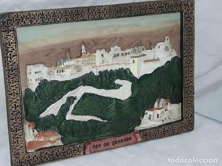 Otros objetos de arte: Bella placa de relieve Granada - Foto 5