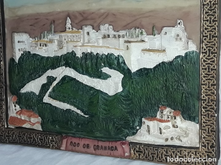 Otros objetos de arte: Bella placa de relieve Granada - Foto 6