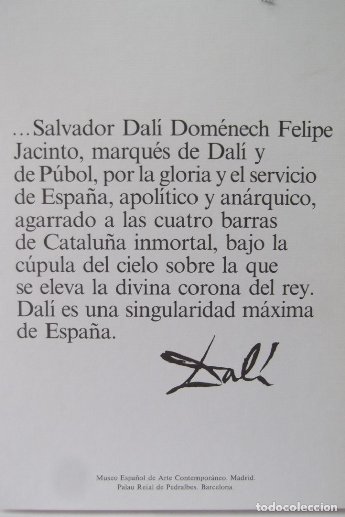 Otros objetos de arte: &iexcl;&iexcl; DALI: 400 OBRAS, 1914 A 1983 EXPOSICION. !! - Foto 54
