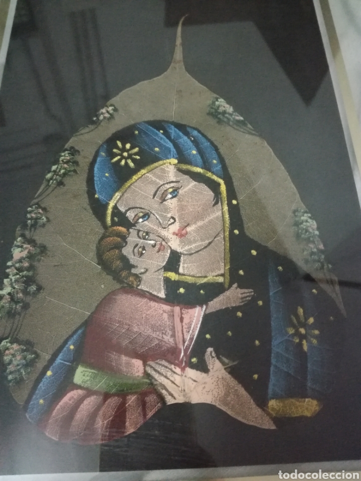 Otros objetos de arte: Pintura sobre hojas acorazonadas - Foto 2
