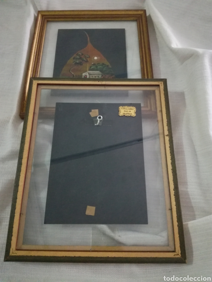 Otros objetos de arte: Pintura oriental sobre hojas - Foto 4