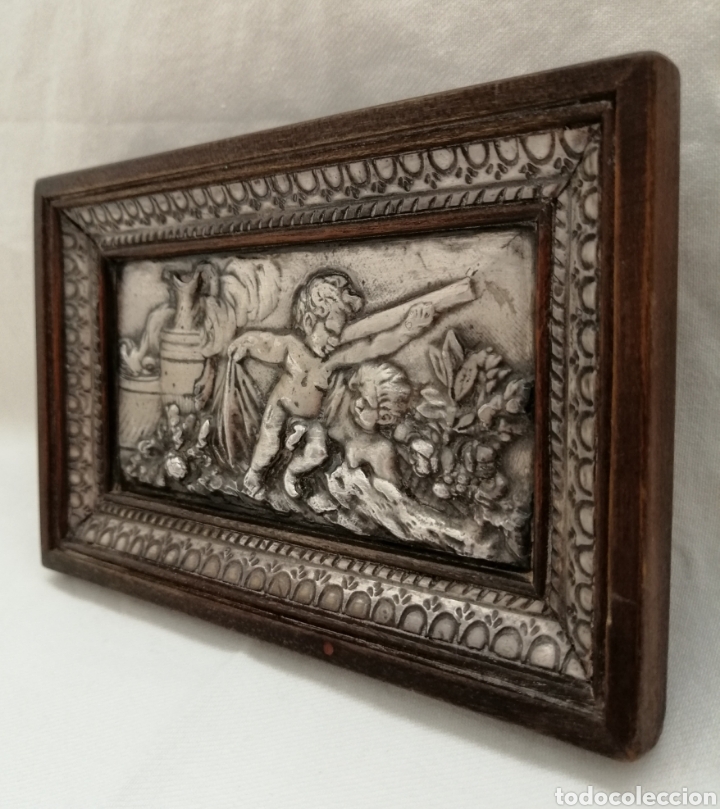 Otros objetos de arte: Antiguo Bajorelieve Alpaca. - Foto 4