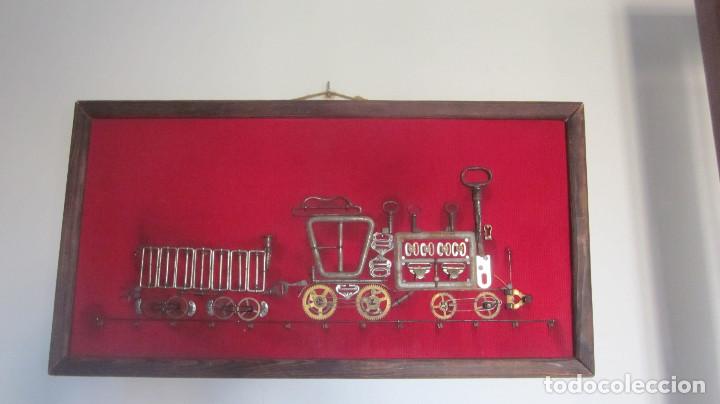 Otros objetos de arte: CUADRO HECHO DE RECICLAJE A&Ntilde;OS 60 - Foto 1