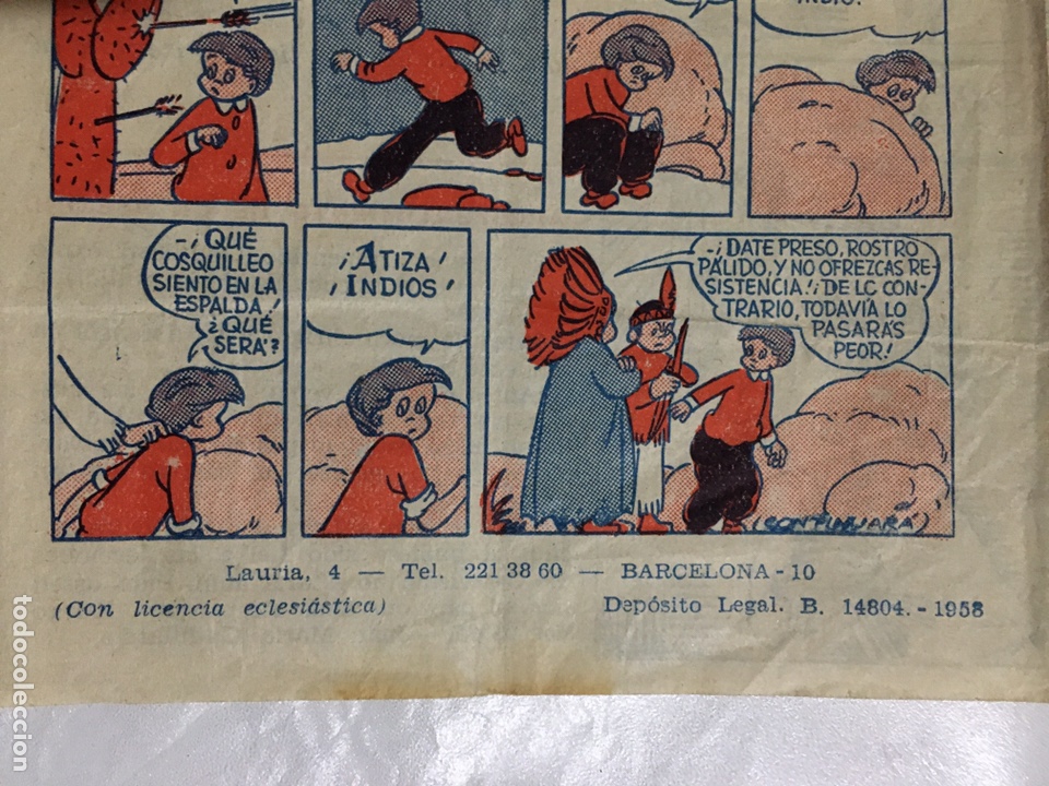 Otros objetos de arte: Hoja de catecismo el angel de 1958 - Foto 3