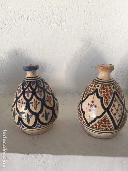 Otros objetos de arte: par cer&aacute;mica marroc a&ntilde;o 70 - Foto 1