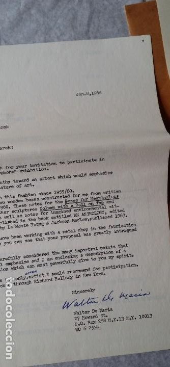 Otros objetos de arte: WALTER DE MARIA - Marcel Duchamp, Chicago Project, SMS#1, 1968 - Foto 8