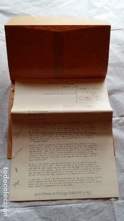 Otros objetos de arte: WALTER DE MARIA - Marcel Duchamp, Chicago Project, SMS#1, 1968 - Foto 3