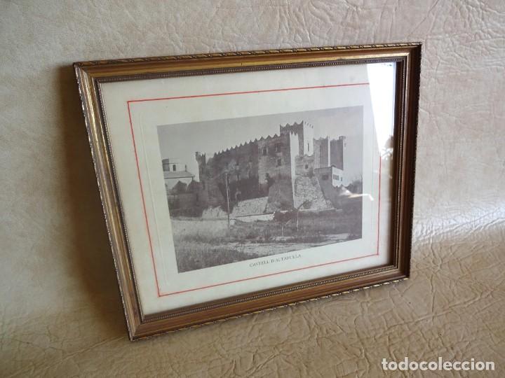 Otros objetos de arte: cuadro con antigua lamina de castillo de altafulla castell - Foto 2