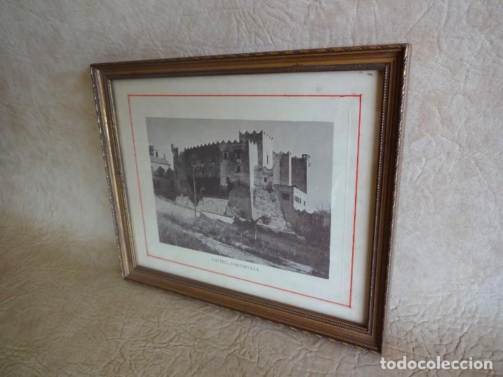 Otros objetos de arte: cuadro con antigua lamina de castillo de altafulla castell - Foto 3