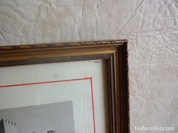 Otros objetos de arte: cuadro con antigua lamina de castillo de altafulla castell - Foto 4