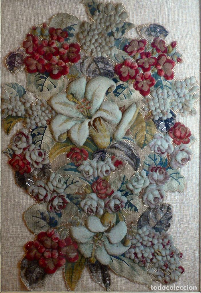 Otros objetos de arte: bordado: ramo de flores - Foto 2