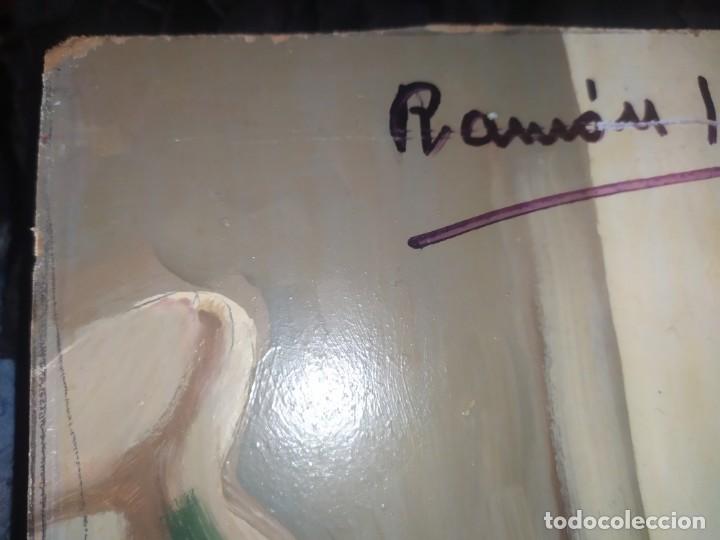 Otros objetos de arte: RAM&Oacute;N IRANZO &Oacute;LEO SOBRE TABLA BODEG&Oacute;N ANTIGUO - Foto 10