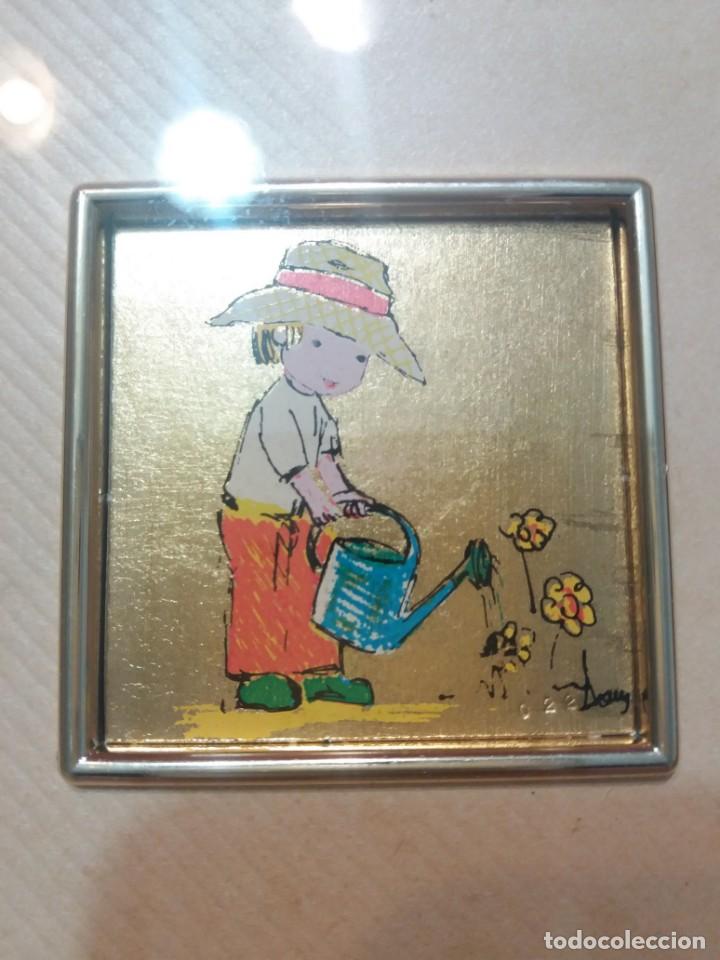 Otros objetos de arte: CUADROS PINTADO SOBRE L&Aacute;MINA ORO 22 KLT. - Foto 2