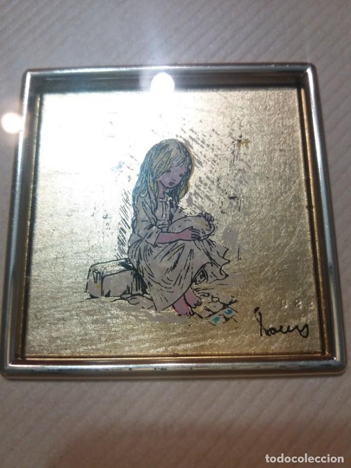 Otros objetos de arte: CUADROS PINTADO SOBRE L&Aacute;MINA ORO 22 KLT. - Foto 4