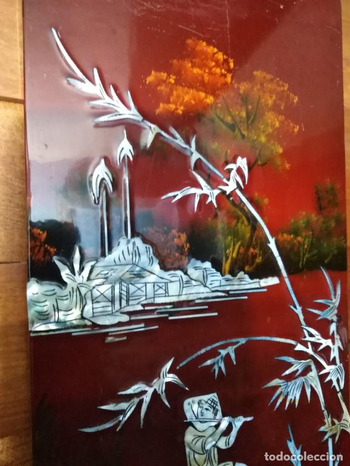 Otros objetos de arte: Cuadro de laca china - Foto 3