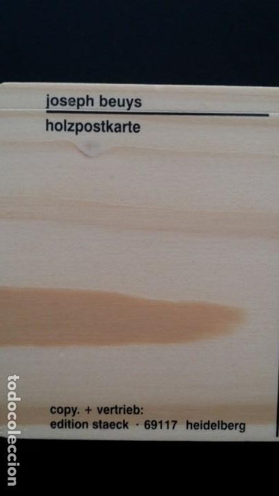 Otros objetos de arte: Joseph Beuys HOLZPOSTKARTE - Foto 3