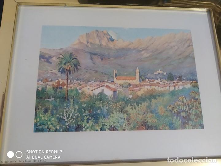 Otros objetos de arte: Cuadro grabado Mallorca Soller con el Puig Major decoracion - Foto 1