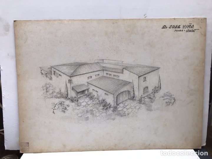 Otros objetos de arte: BOCETO 1960 CHALET JAVEA - Foto 2