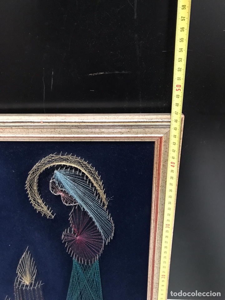 Otros objetos de arte: Antiguo cuadro de hilo - Foto 2