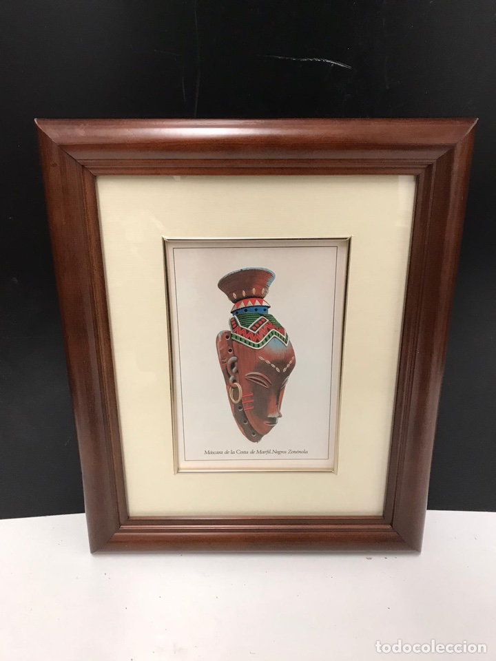 Otros objetos de arte: Cuadro lamina m&aacute;scara africana - Foto 1