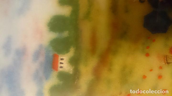 Otros objetos de arte: MANET esmalte paisaje 18x13ctms - Foto 8