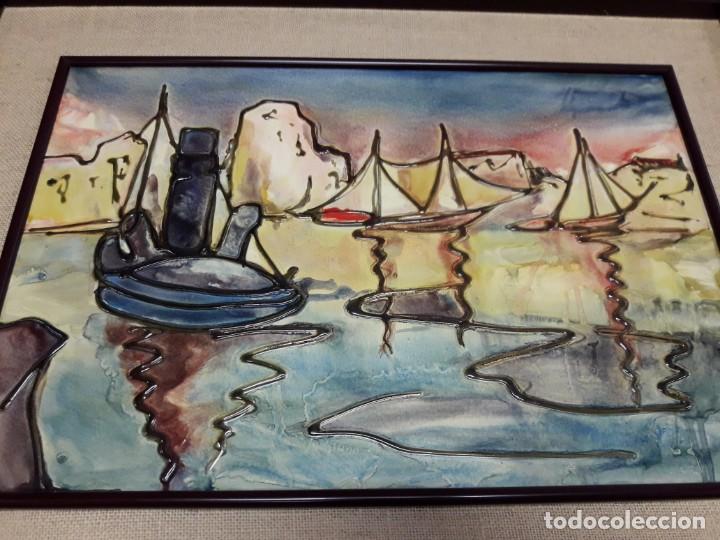 Otros objetos de arte: Lamina cuadro esmaltada - Foto 2