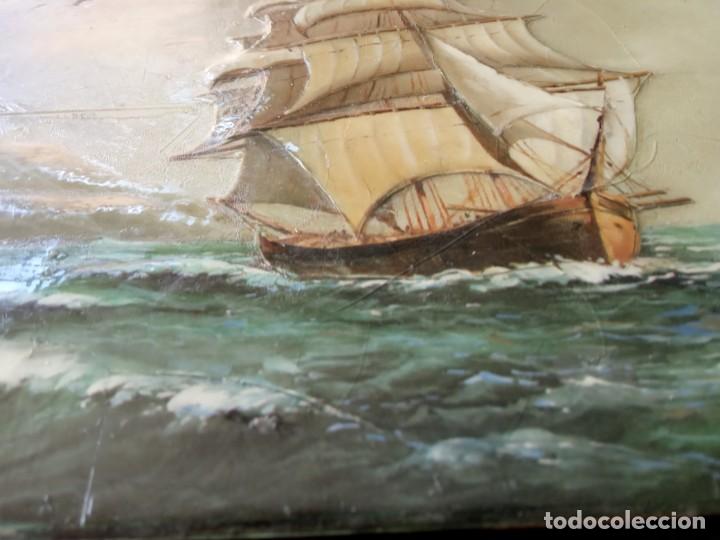 Otros objetos de arte: BARCO EN RELIEVE SOBRE TABLERO - Foto 3