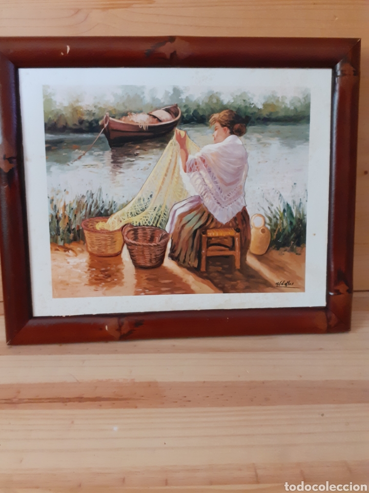 Otros objetos de arte: Cuadro con l&aacute;mina en relieve, mide 35 X 29 cm - Foto 1