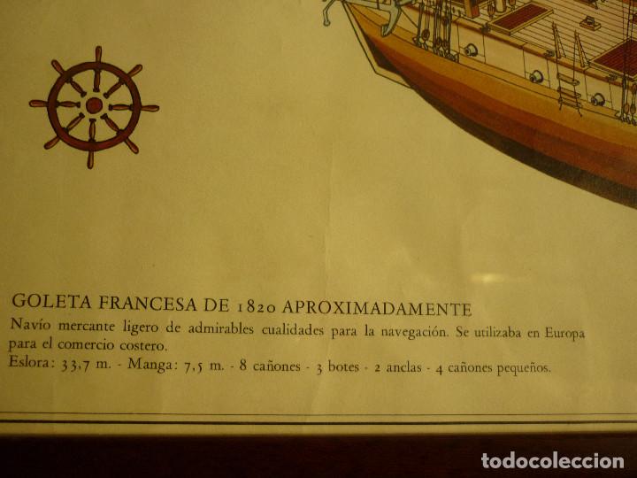 Otros objetos de arte: DOS LAMINAS DE BARCOS ANTIGUOS ENMARCADAS - Foto 5