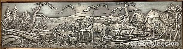 Otros objetos de arte: BAJO RELIEVE DE ESTA&Ntilde;O CON MARCO DE ROBLE. - Foto 2