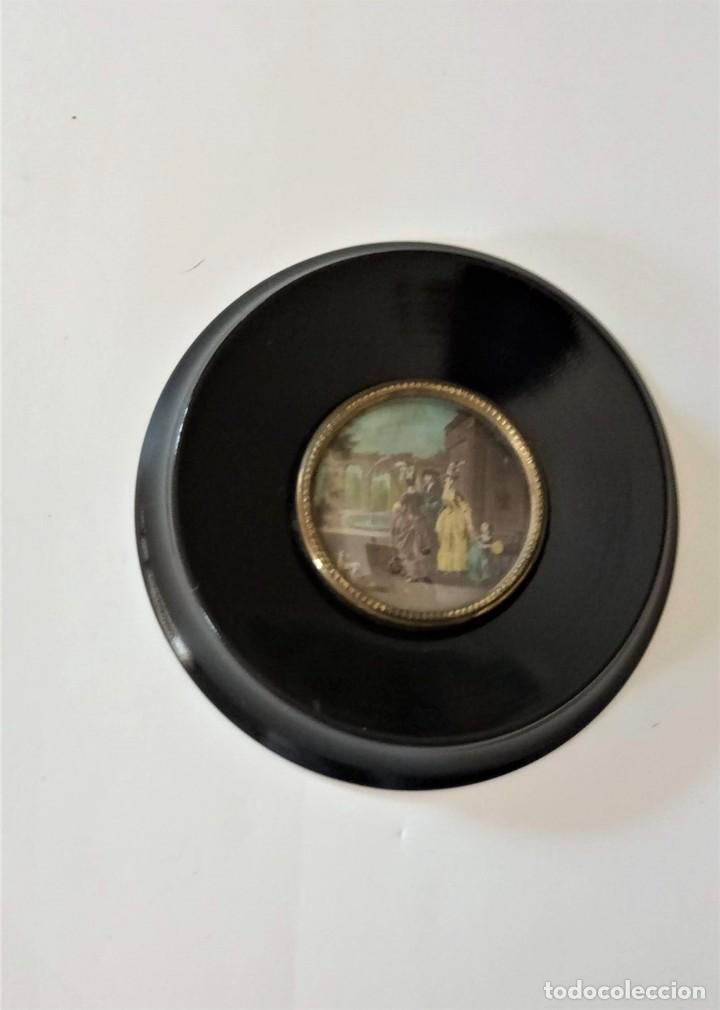 Otros objetos de arte: Cuadro redondo antiguo - Foto 2