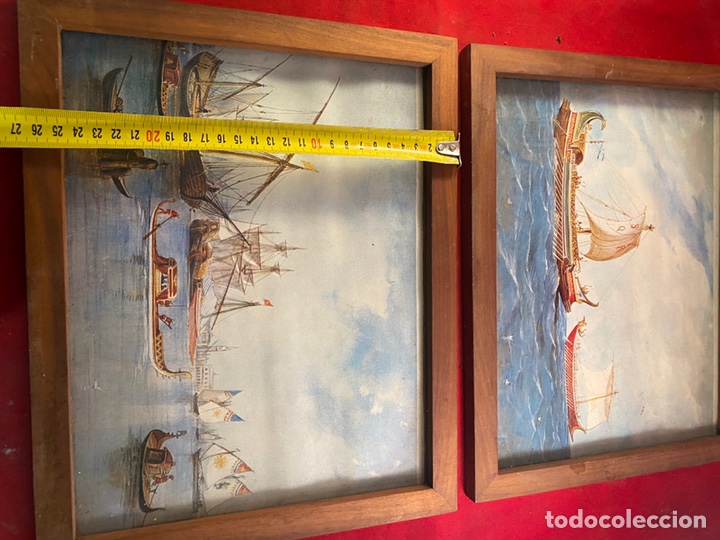 Otros objetos de arte: Pareja de im&aacute;genes marinas enmarcadas - Foto 3