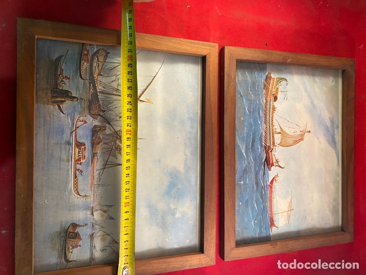 Otros objetos de arte: Pareja de im&aacute;genes marinas enmarcadas - Foto 4
