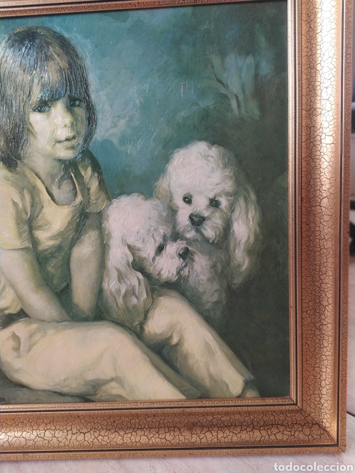Otros objetos de arte: Cuadro vintage de Francisco Ribera 62 x 66cm - Foto 5