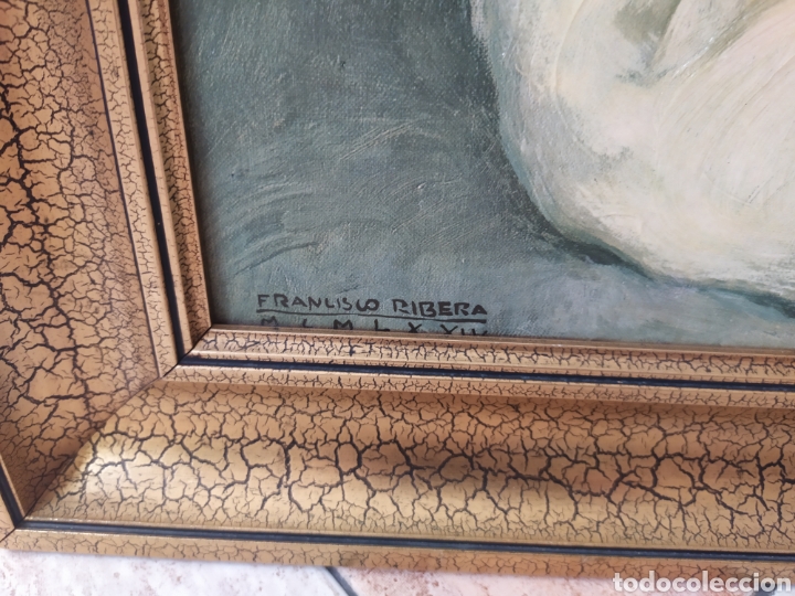 Otros objetos de arte: Cuadro vintage de Francisco Ribera 62 x 66cm - Foto 10