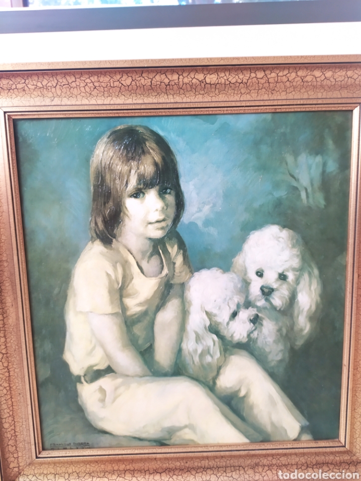 Otros objetos de arte: Cuadro vintage de Francisco Ribera 62 x 66cm - Foto 1
