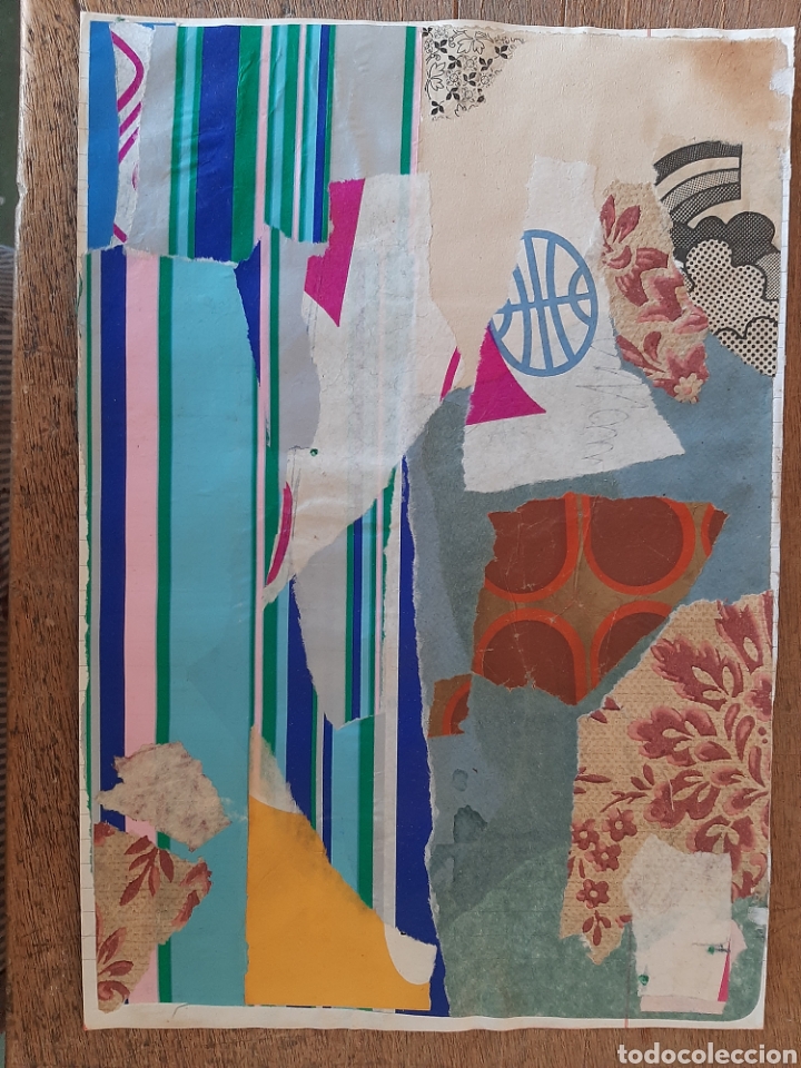 Otros objetos de arte: Collage sobre papel de cuaderno - Foto 1