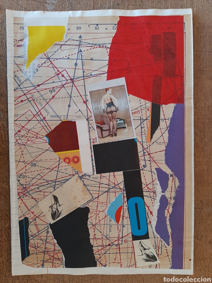 Otros objetos de arte: Collage sobre papel de cuaderno - Foto 1