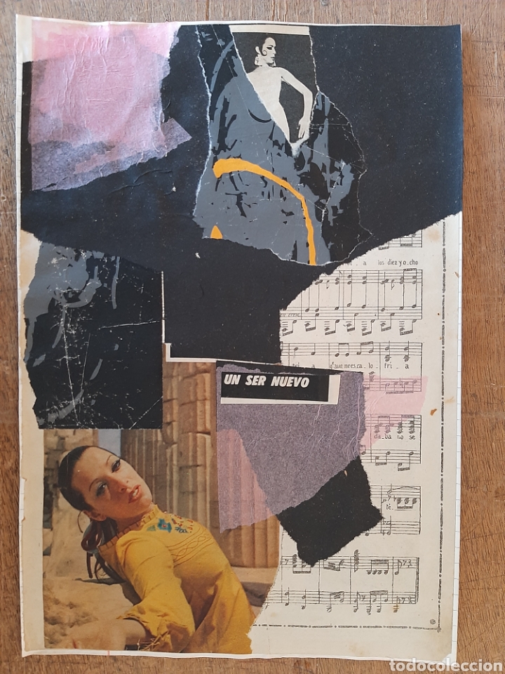 Otros objetos de arte: Collage sobre papel de cuaderno - Foto 1