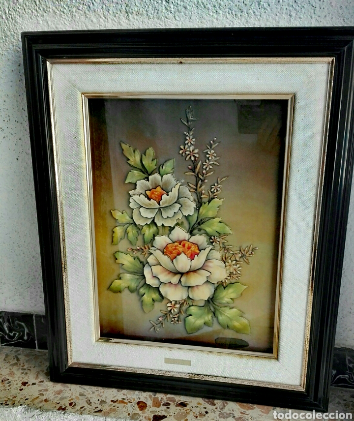 Otros objetos de arte: Cuadro tridimensional de flores - Foto 1
