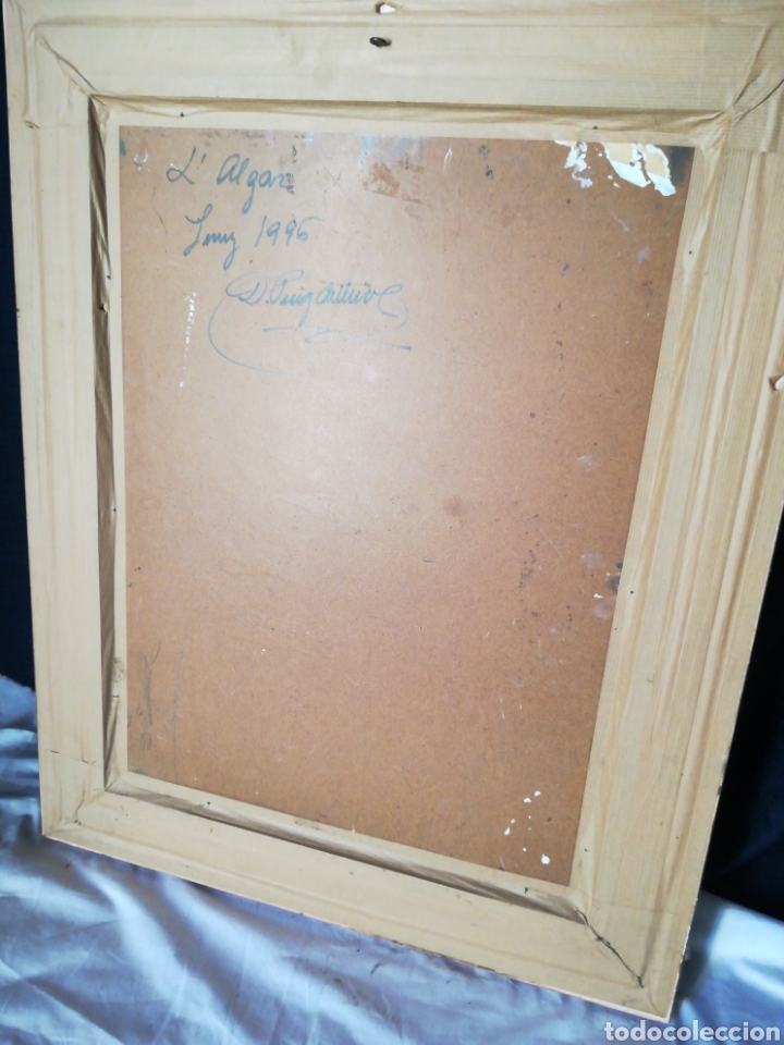 Otros objetos de arte: Cuadro sobre madera l, algar 1996 puigdelluve - Foto 3