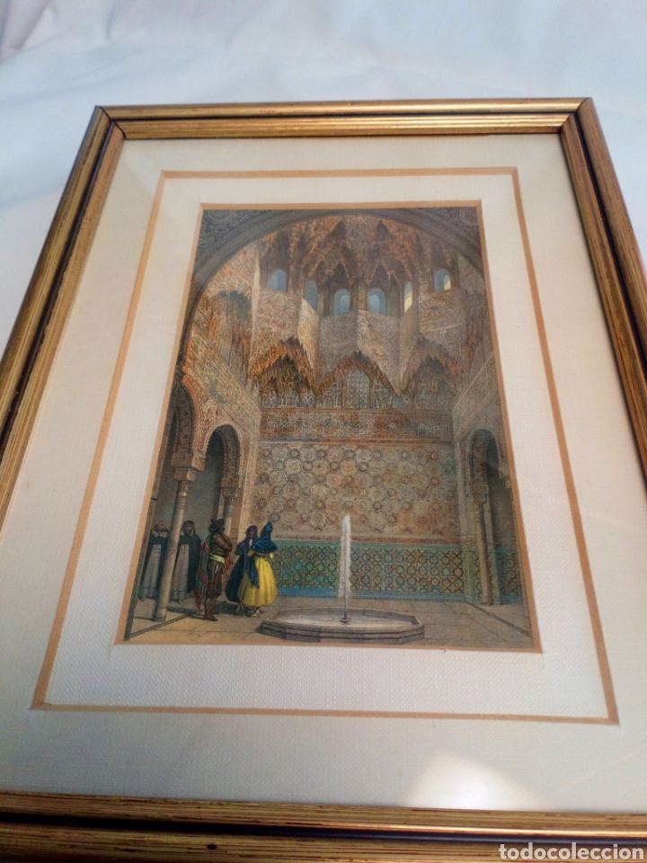 Otros objetos de arte: Lote 3 postales enmarcadas de la Alhambra - Foto 3