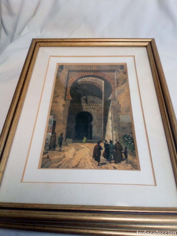 Otros objetos de arte: Lote 3 postales enmarcadas de la Alhambra - Foto 4