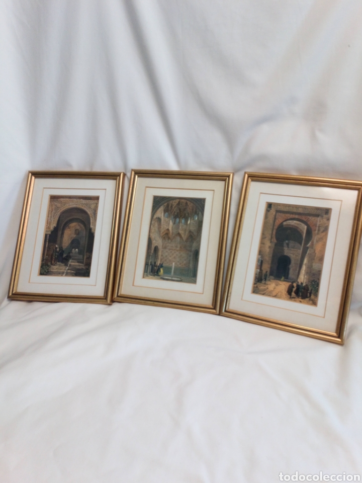 Otros objetos de arte: Lote 3 postales enmarcadas de la Alhambra - Foto 1