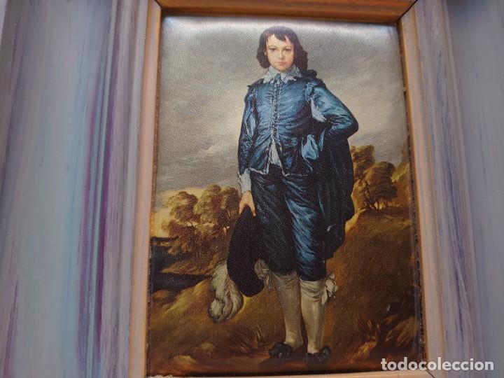 Otros objetos de arte: CUADRO SEDA JOVEN AZUL THOMAS GAINSBOROUGH - Foto 2