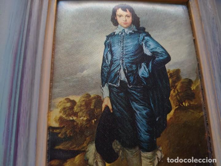 Otros objetos de arte: CUADRO SEDA JOVEN AZUL THOMAS GAINSBOROUGH - Foto 3
