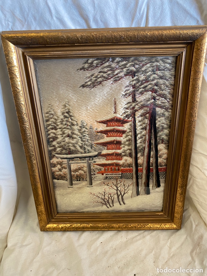 Otros objetos de arte: Paisaje chino bordado hilo - Foto 3