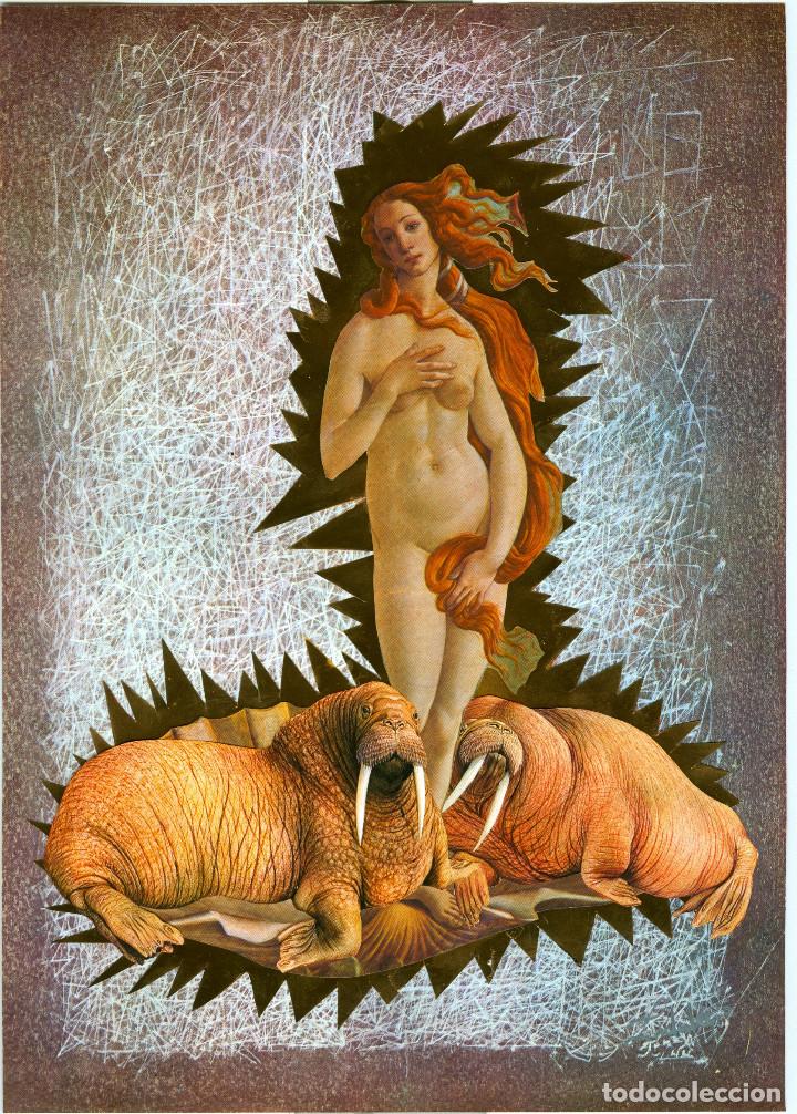 Otros objetos de arte: La Venus de las leonas marinas. Botticelli. Collage de Indalecio. - Foto 1