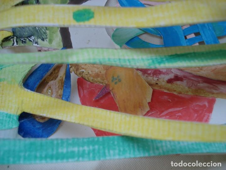 Otros objetos de arte: CUADRO SOBRE PAPEL TECNICAS MIXTAS FIRMADO - Foto 3